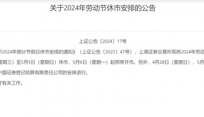 三大交易所，最新休市通知！