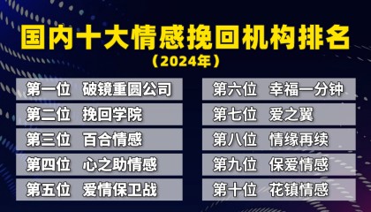 国内十大情感挽回机构排名参考及正规情感咨询机构判断指南
