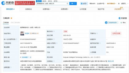 燧原科技旗下合肥智能科技公司注销